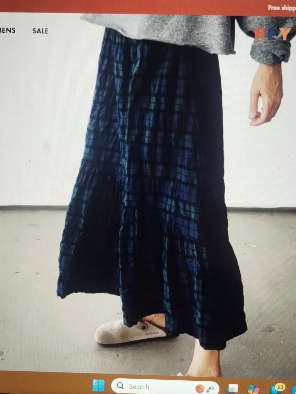NWT Hey Gang The Ranch Skirt Green Plaid XS/S